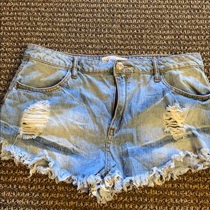 Distressed Jean Shorts